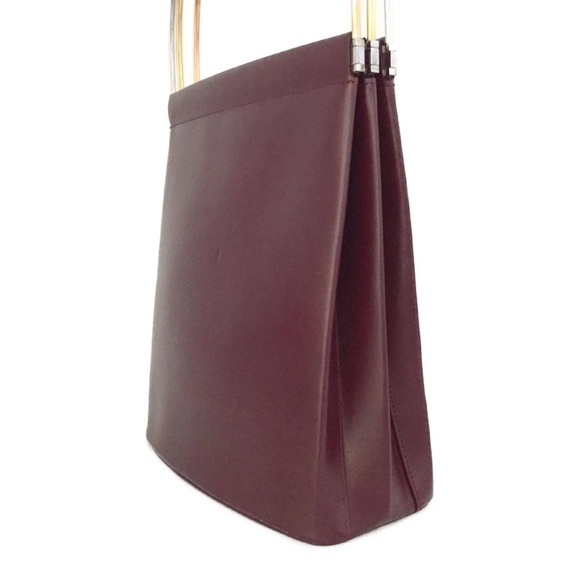 Authentic Cartier Trinity Leather Hand Bag Bordeaux - Picture 6 of 16